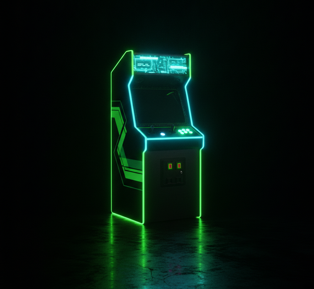 Classic Pac-Man era upright arcade cabinet