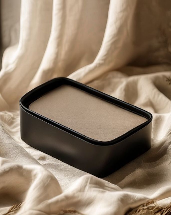 Black lacquer takeaway box